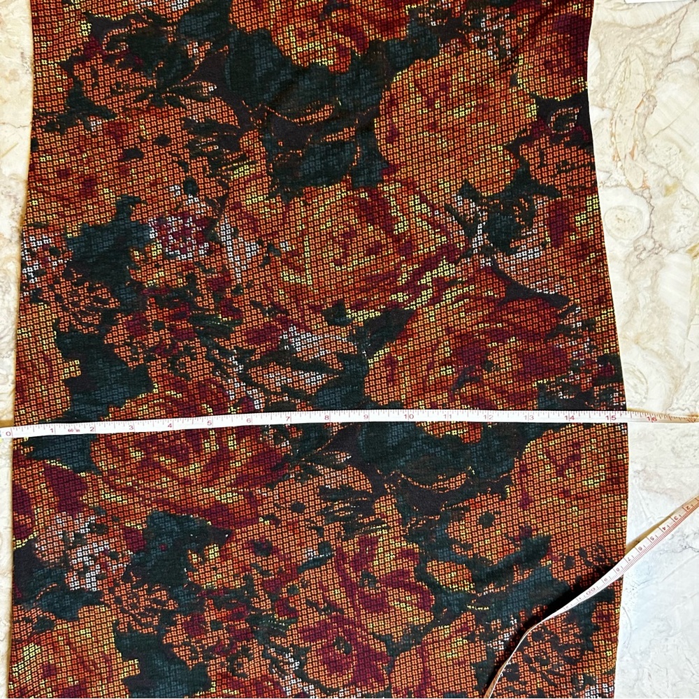 NWT LuLaRoe Julia Orange Floral Body-Con Dress Size XXS - Picture 11 of 15